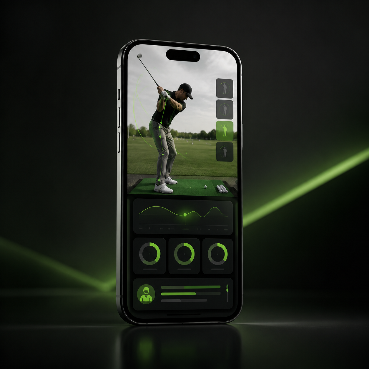 Mario’s Personalized Golf Coaching App on a phone